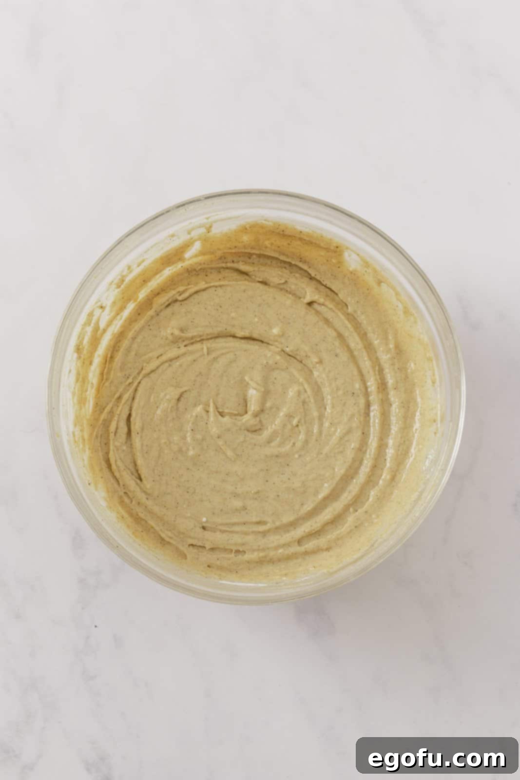 Dip ingredients mixed together in bowl.