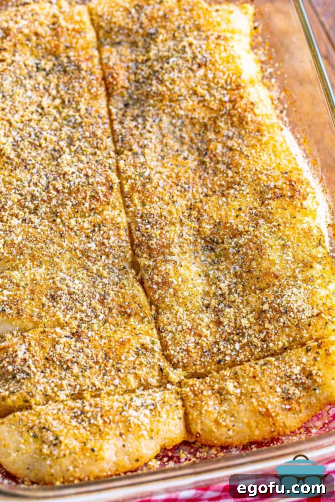 Pizza Hut's Signature Breadsticks 13 Finished Pizza Hut Breadsticks in pan.