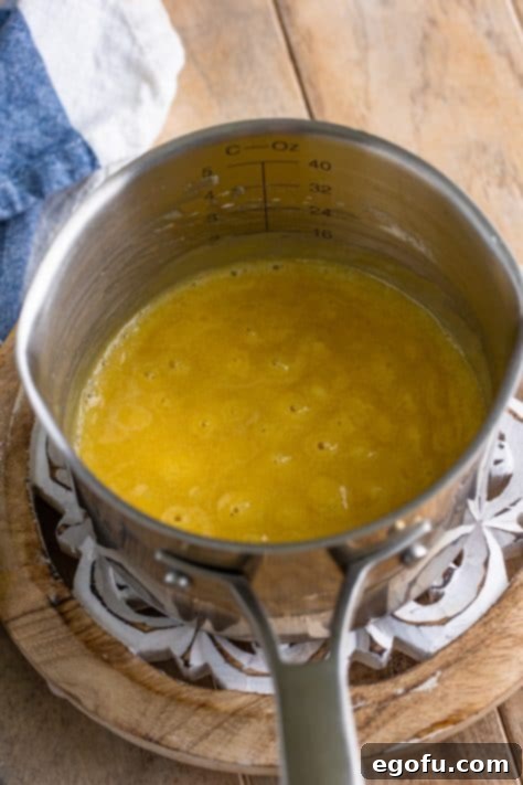 Butter and flour in saucepan for gravy.