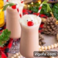 Rudolph on the Rocks 8 A Drunken Rudolph drink, beautifully presented with festive garnishes.