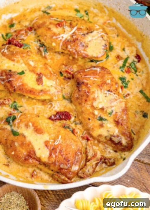 Proposal Chicken 16 A serving dish of Marry Me Chicken.