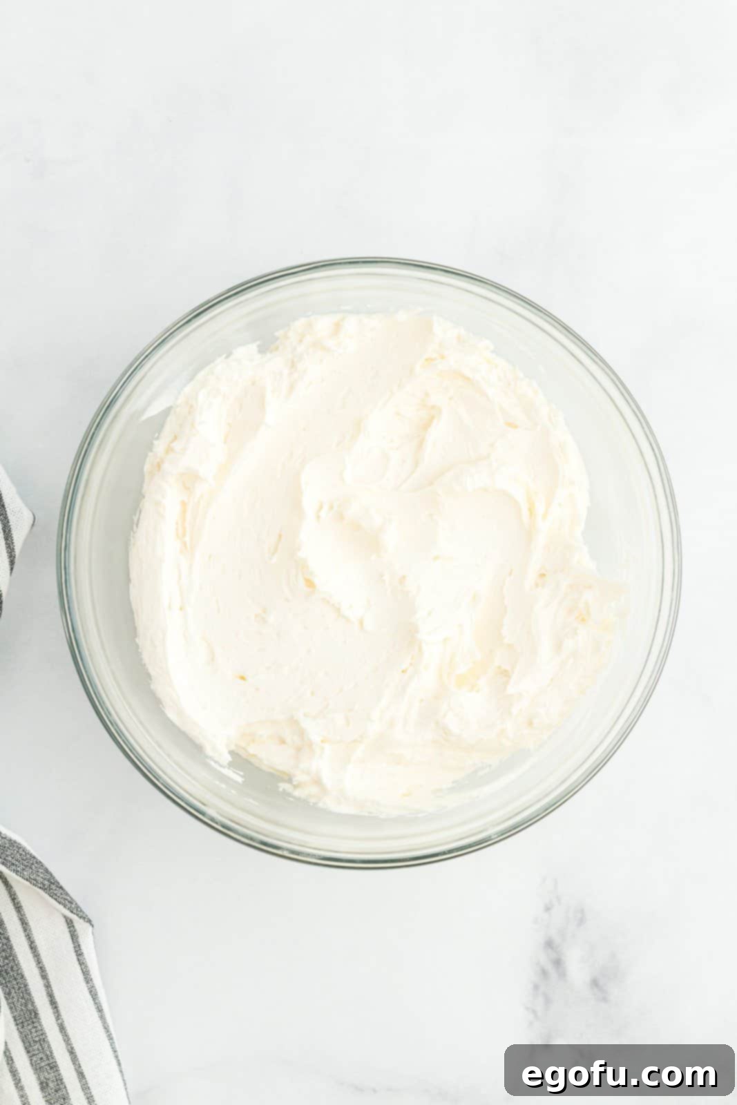 Powdered sugar, eggs, vanilla, flour mixed together to make frosting.