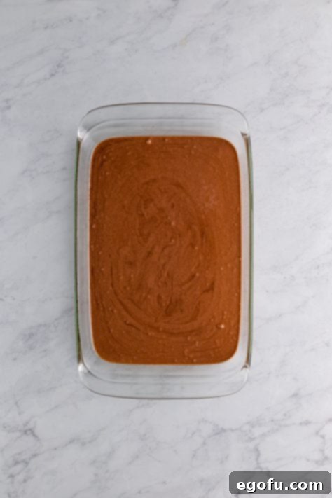 Amore Italian Dream Cake 10 A chocolate cake in a baking dish.