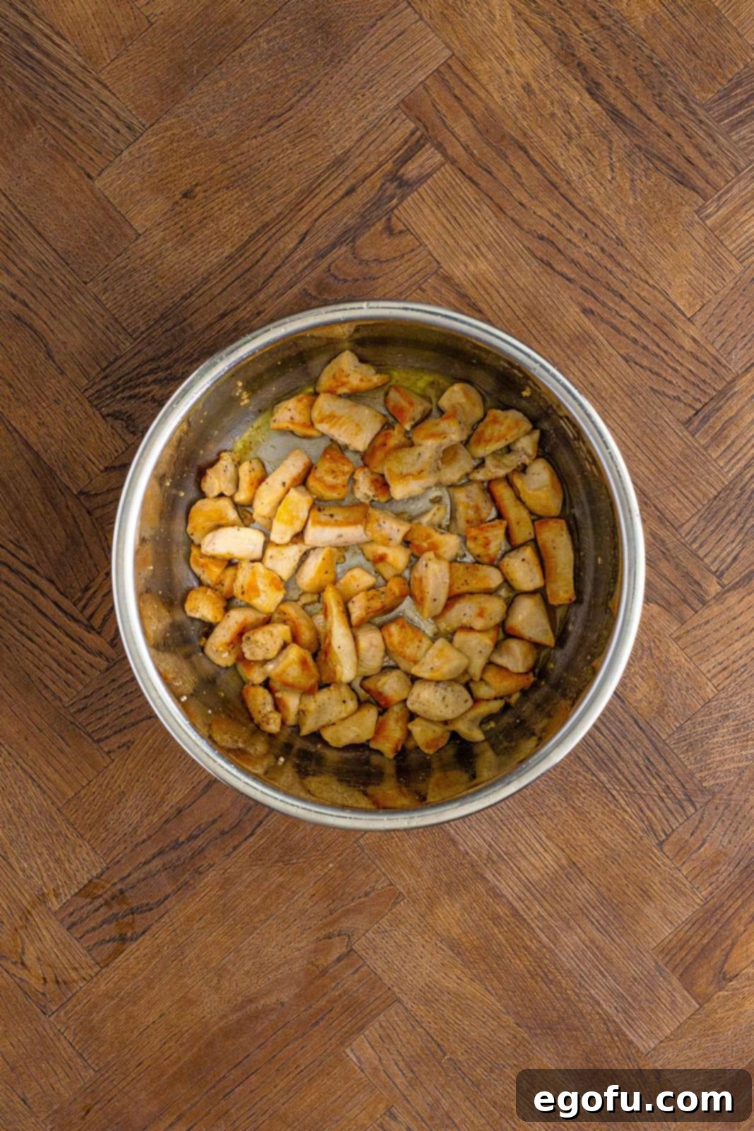 Cooked chicken in the Instant Pot.