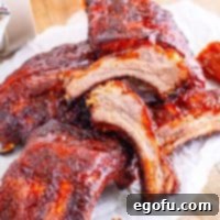 A plate of Air Fryer Ribs, perfectly glazed and ready to eat.