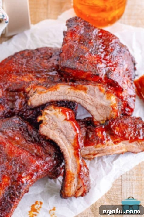 A pile of Air Fryer Ribs.