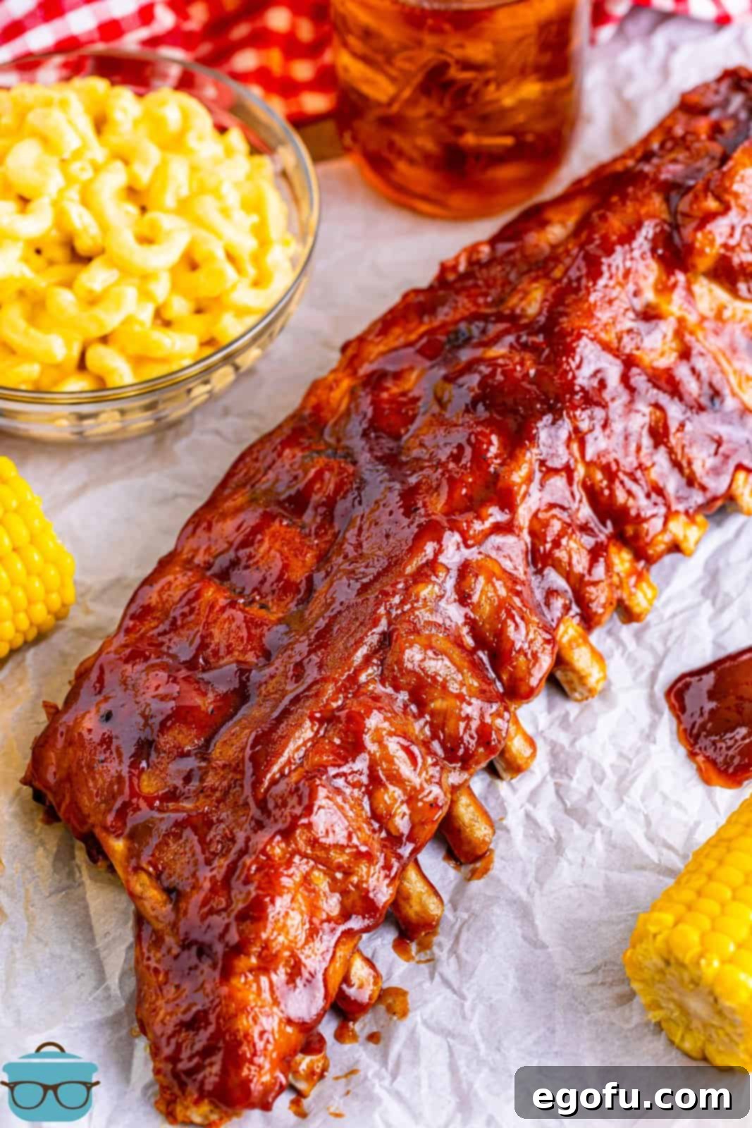 A rack of fresh made ribs in the Instant Pot.