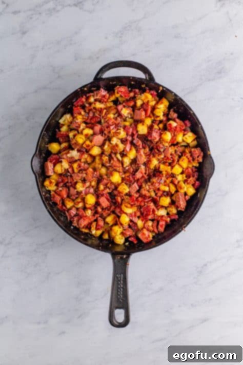 Homemade Corned Beef Hash 12 Cooked up corned beef and potatoes.