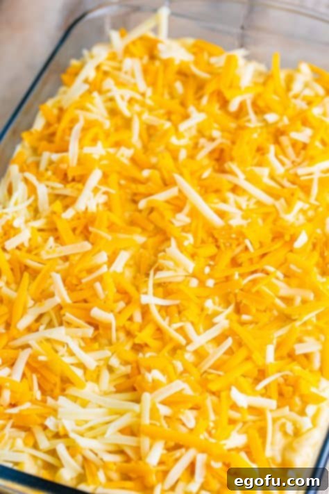 Golden Crusted Macaroni 20 Shredded cheese on top of mac and cheese.