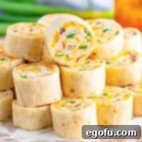 A plate of Jalapeno Popper Pinwheels.