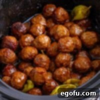 A crockpot full of Mississippi Meatballs.