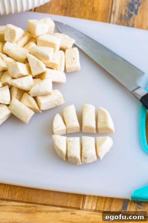 Gooey Pecan Pull-Apart Bake 12 A few biscuits cut into small pieces.