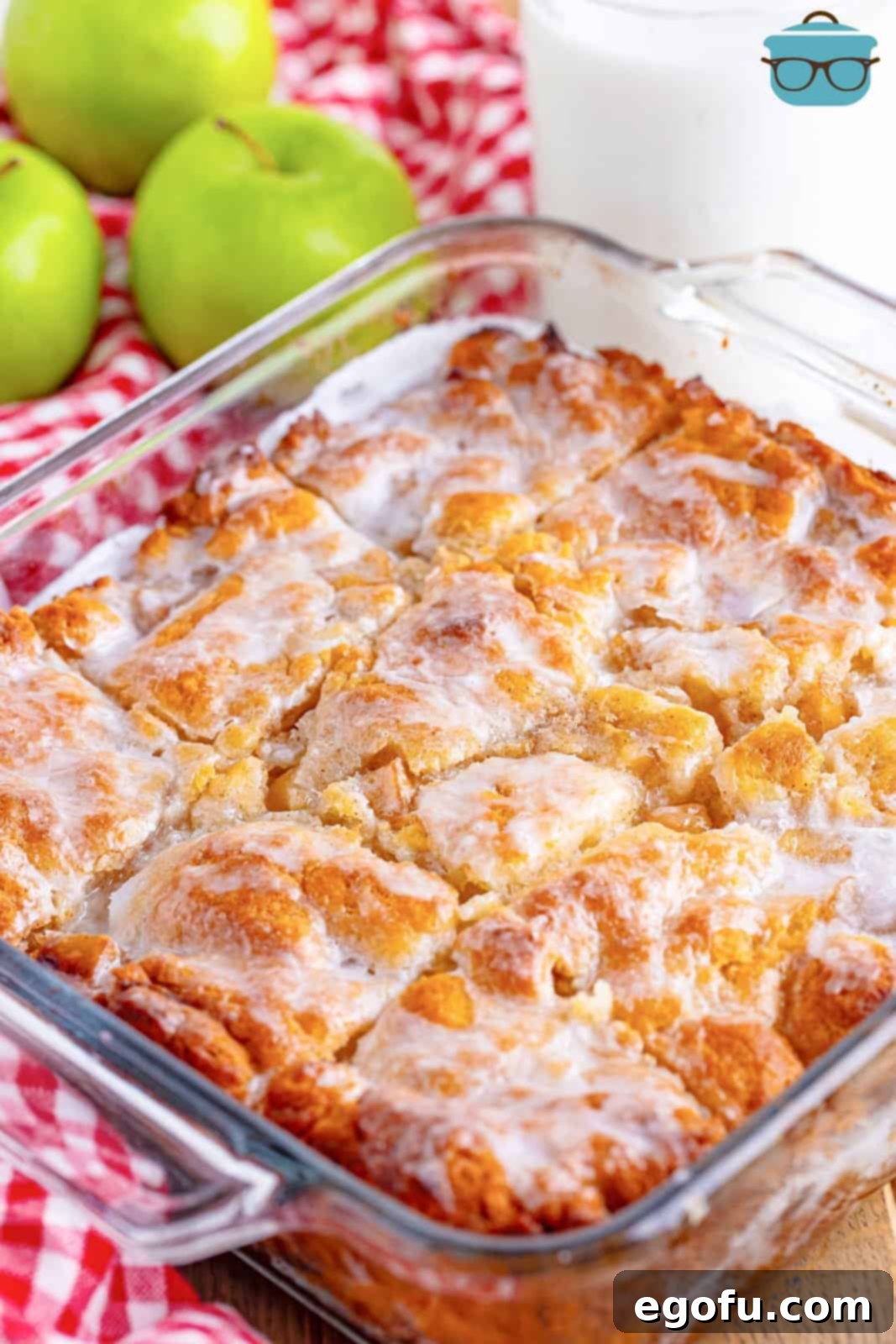 Close up looking at some homemade Apple Butter Swim Dip Biscuits.