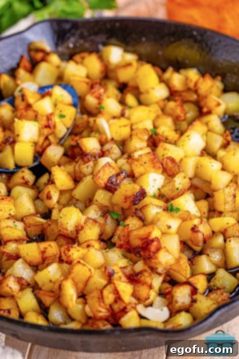 A skillet of Southern Fried Potatoes.