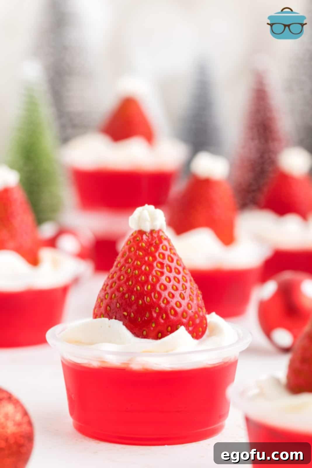 Spirited Santa Hat Shooters 2 A bunch of Santa Hat Jello Shots.