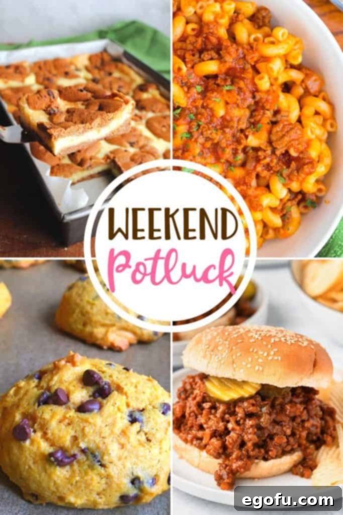 Old-Fashioned Sloppy Joes - Weekend Potluck #605 2 Weekend Potluck featured recipes: Old-Fashioned Sloppy Joes, Homemade Beefaroni, Chocolate Chip Cheesecake Bars, Soft Batch Pumpkin Chocolate Chip Cookies!