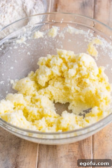 Butter and sugar creamed together.