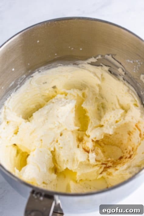 Bridal Bliss Bites 19 Heavy cream and vanilla extract added to butter and sugar mixture in the mixing bowl.