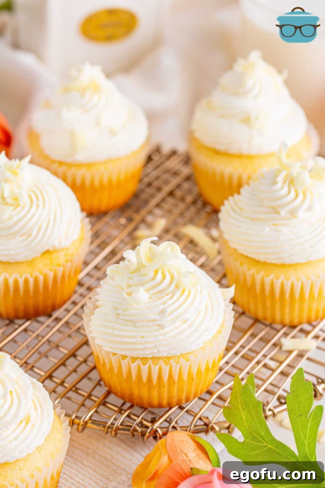 Bridal Bliss Bites 9 Looking down on a couple homemade Wedding Cupcakes.