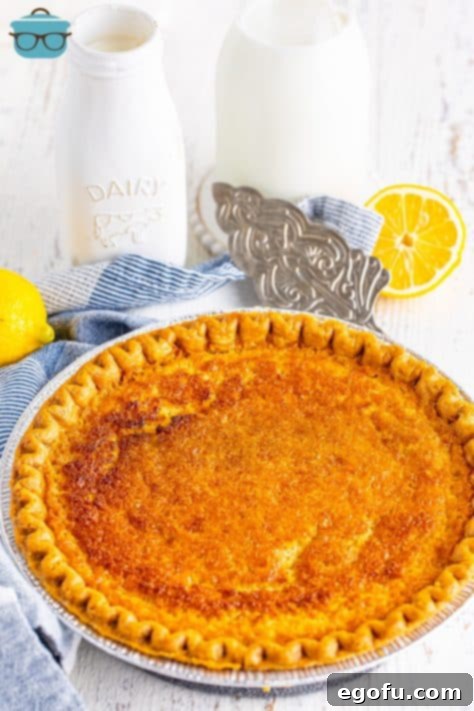 A freshly baked Buttermilk Pie.