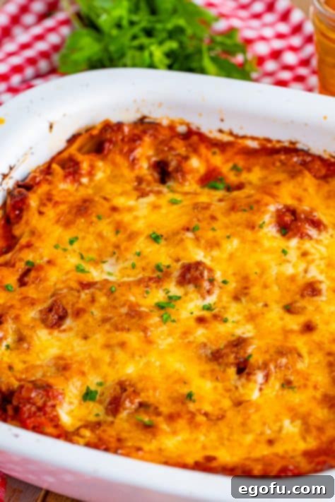 Cozy Lasagna Dinner for Two 23 fully baked lasagna in baking dish.
