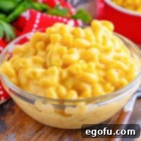 A bowl of creamy homemade KFC Mac and Cheese.