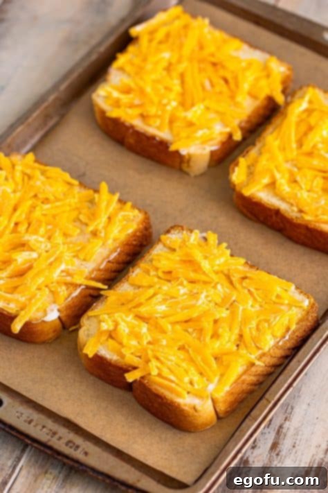 Mayo, cheese, and butter on toast.
