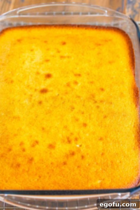 A freshly baked yellow cake.