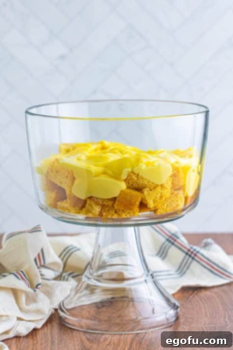 Party Perfect Bowl Cake 14 Punch bowl with cake and pudding.