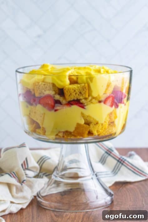 Party Perfect Bowl Cake 18 Layers of cake, pudding and fruit in a fruit punch bowl.