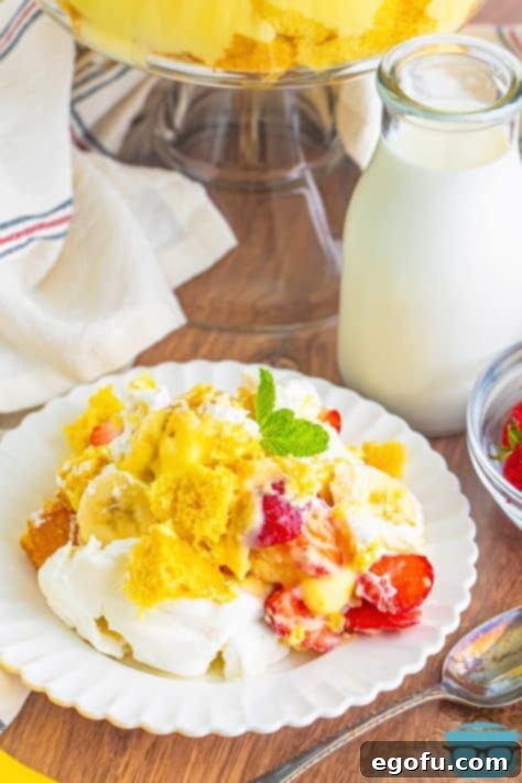 Party Perfect Bowl Cake 21 A slice of Punch Bowl Cake on a dessert plate.