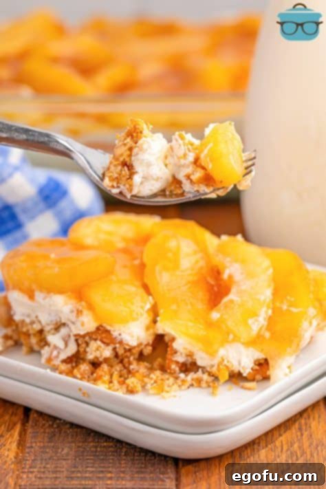 A dessert plate with a large slice of Apple Pretzel Salad.