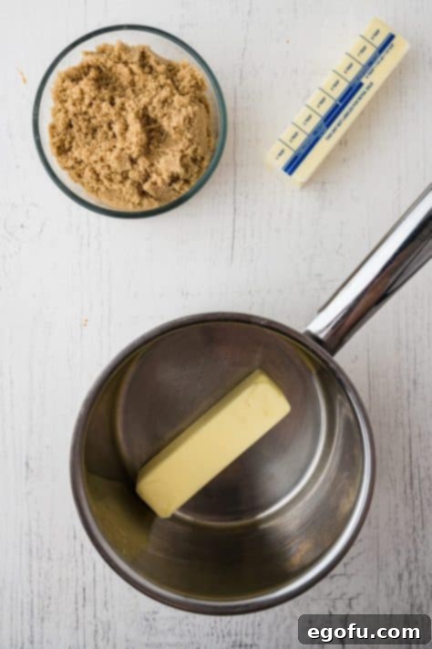 Decadent Strawberry Chocolate Bark 11 Butter in a pan.