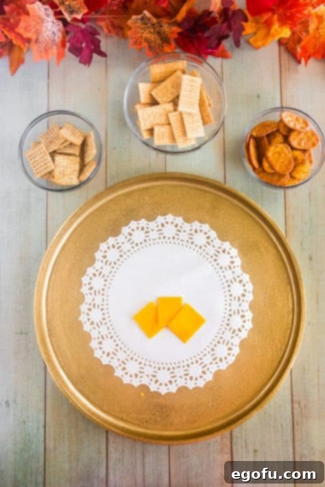 Cheese in a semi circle.