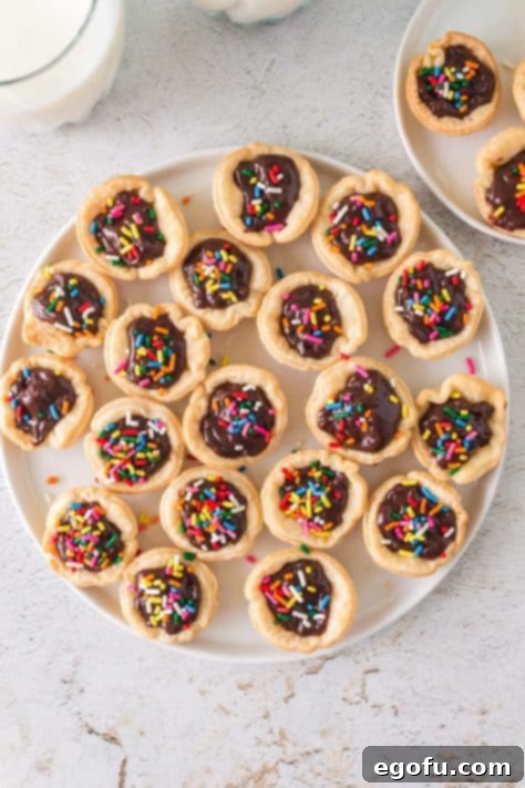 Mini Buckeye Pies on a serving plate.