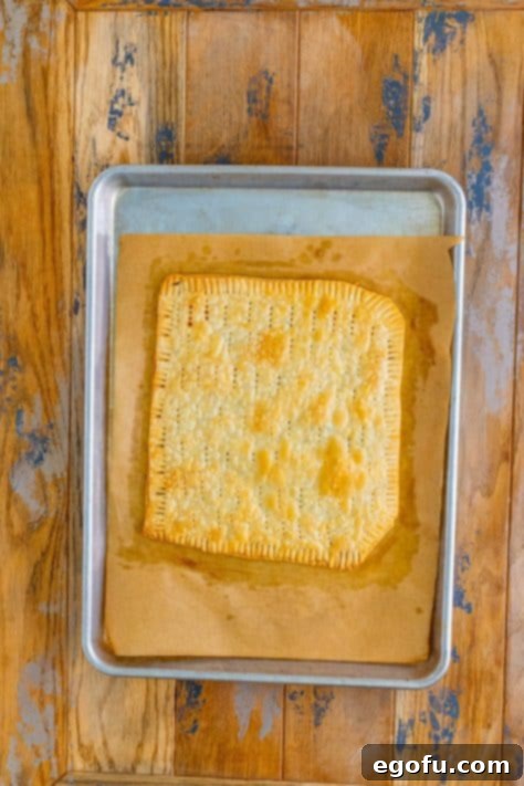 Fresh baked giant pop tart.