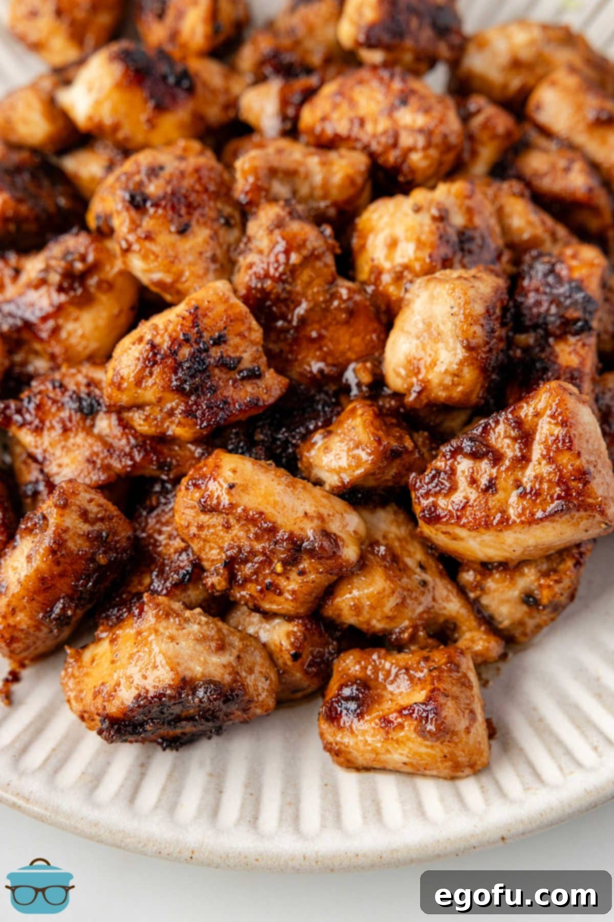 Teppanyaki Grilled Chicken 9 A plate overflowing with Hibachi Chicken