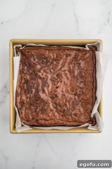 Rocky Road Bliss Bars 17 A pan of baked brownies.