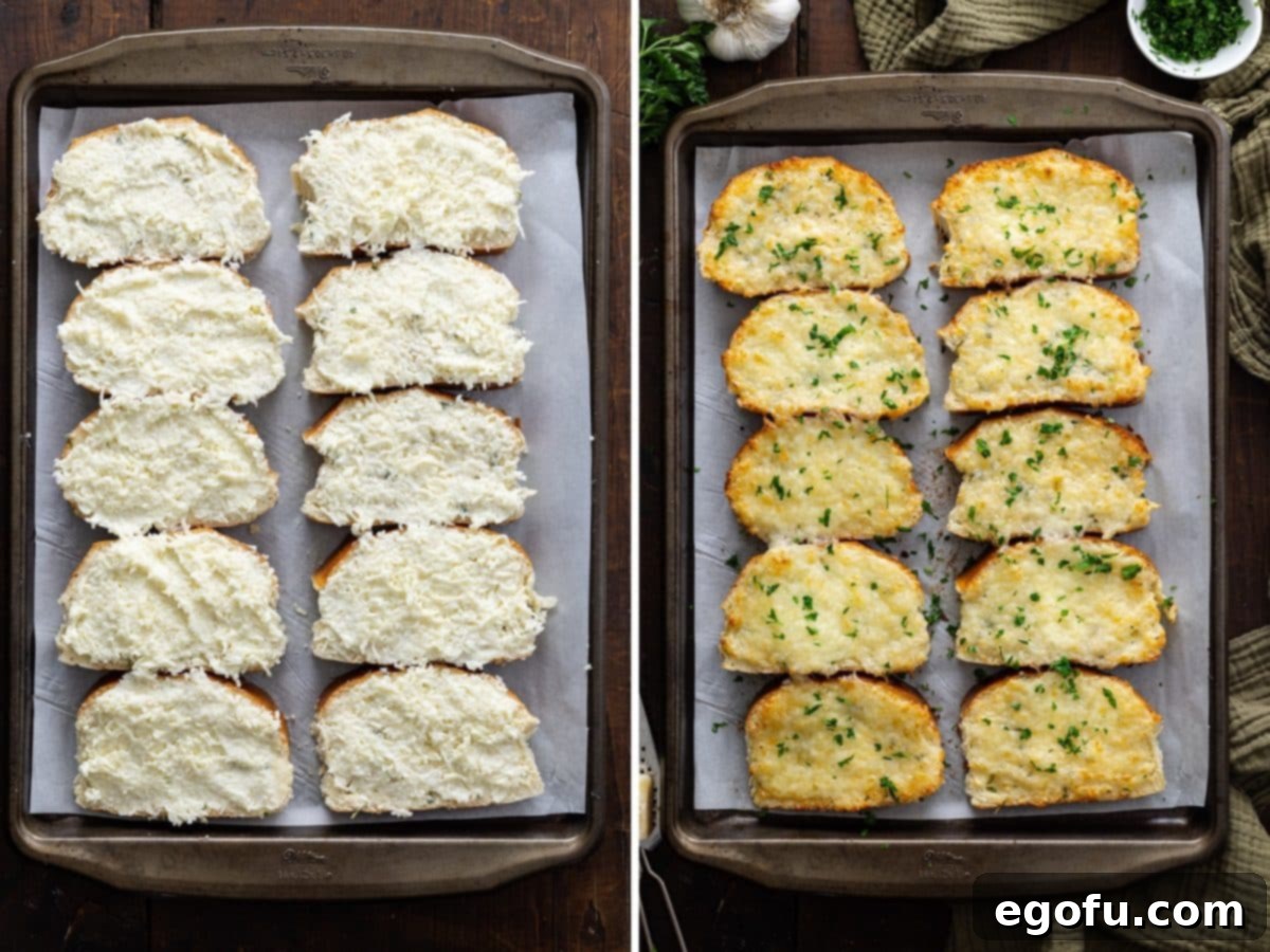 Bread with a butter, garlic, and cheese mixture smeared all over and baked Garlic Cheese Bread.