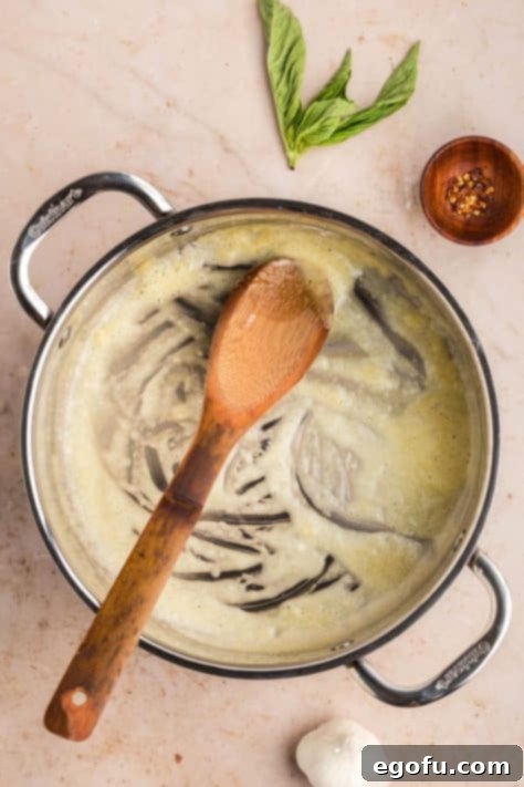 Flour and butter roux in a skillet.