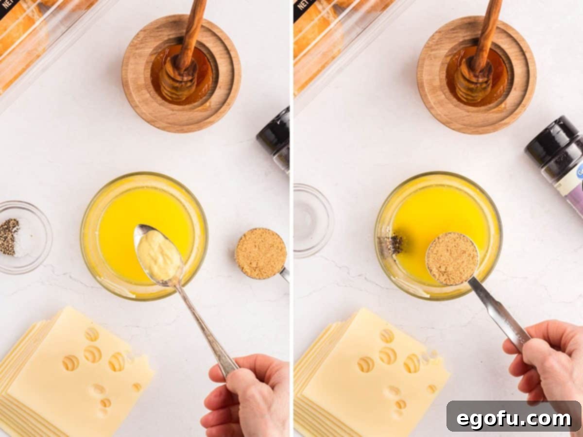 A bowl with the sauce mixture.