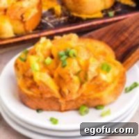 A plate of Buffalo Chicken Texas Toast.