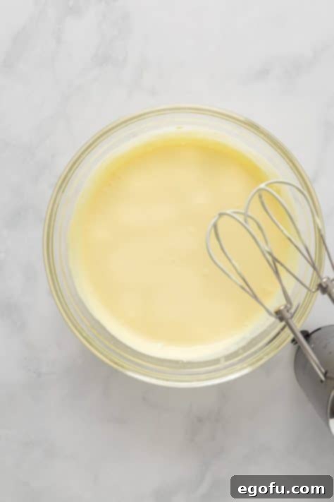 Cloud Nine Indulgence 13 Cream cheese and pudding mixture in a bowl.