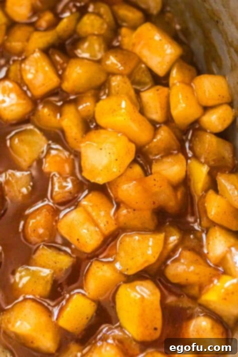 Apple mixture close up.