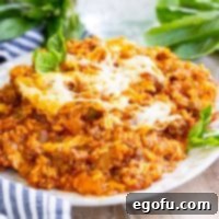 A plate of Italian Rice Casserole on a plate about to overflow, ready to be enjoyed.