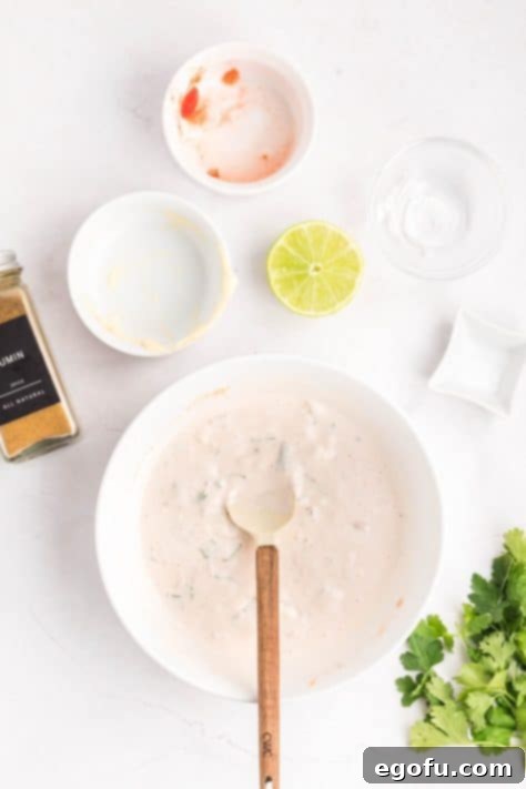 Zesty Fiesta Lime Chicken 5 Fiesta lime chicken sauce in a bowl.