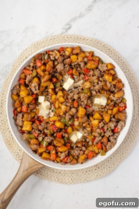 butter added to skillet.