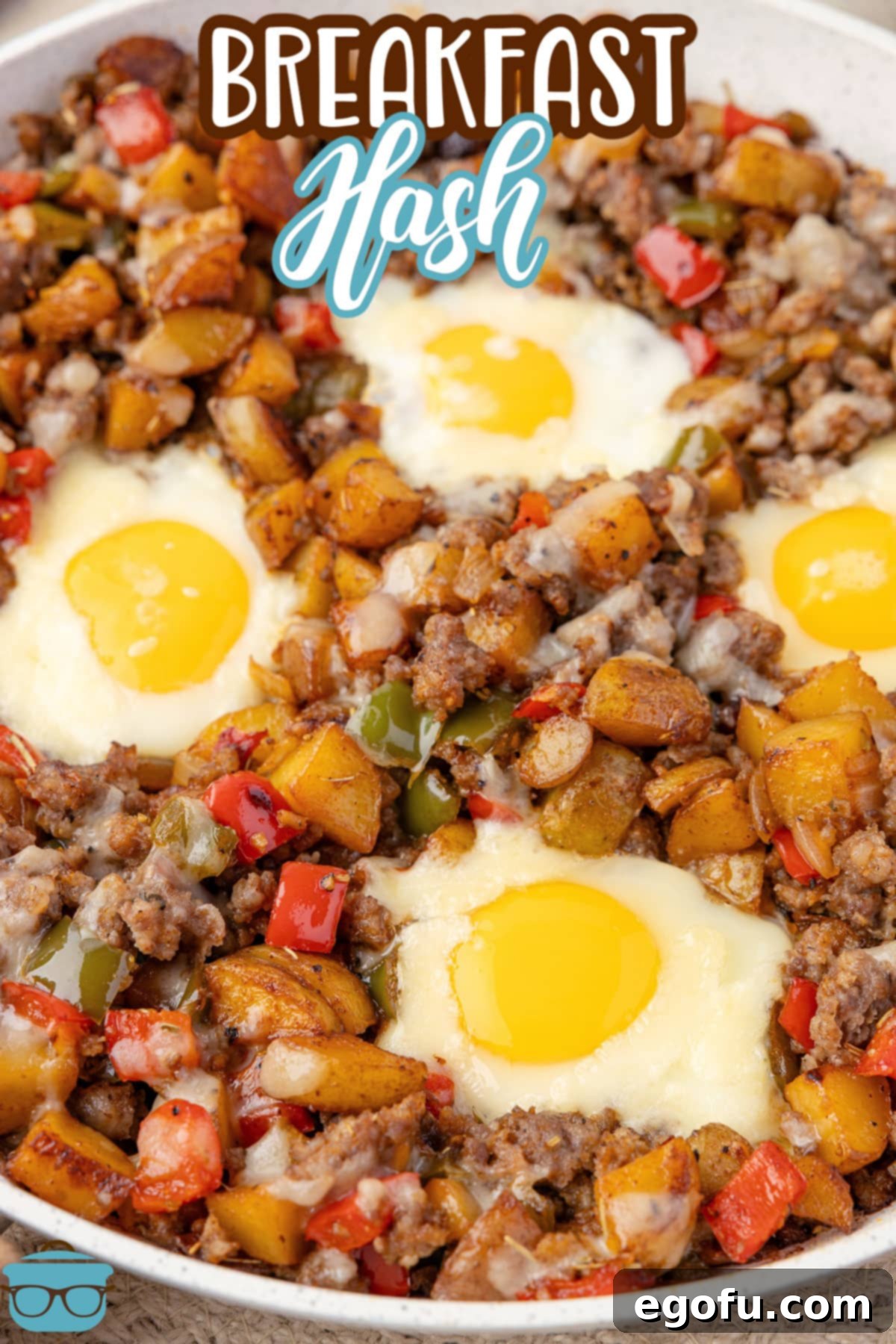 A serving bowl of Breakfast Hash.