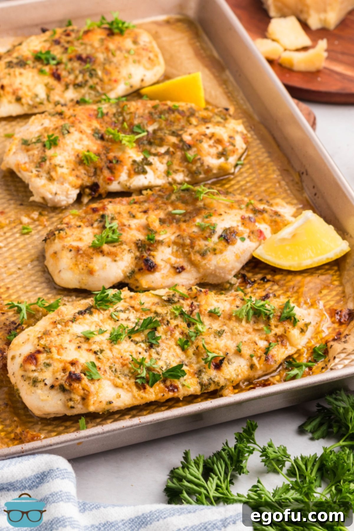 Garlic Parmesan Crusted Chicken 7 Finished baked garlic Parmesan chicken