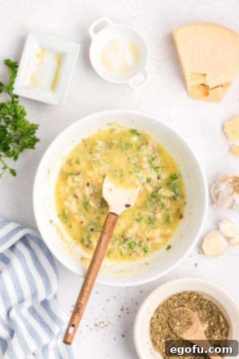 Garlic Parmesan Crusted Chicken 9 Garlic Parmesan sauce in a bowl.